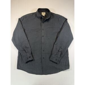 L.L. Bean Men’s Medium Traditional Fit Gray Micro Check Cotton Shirt
